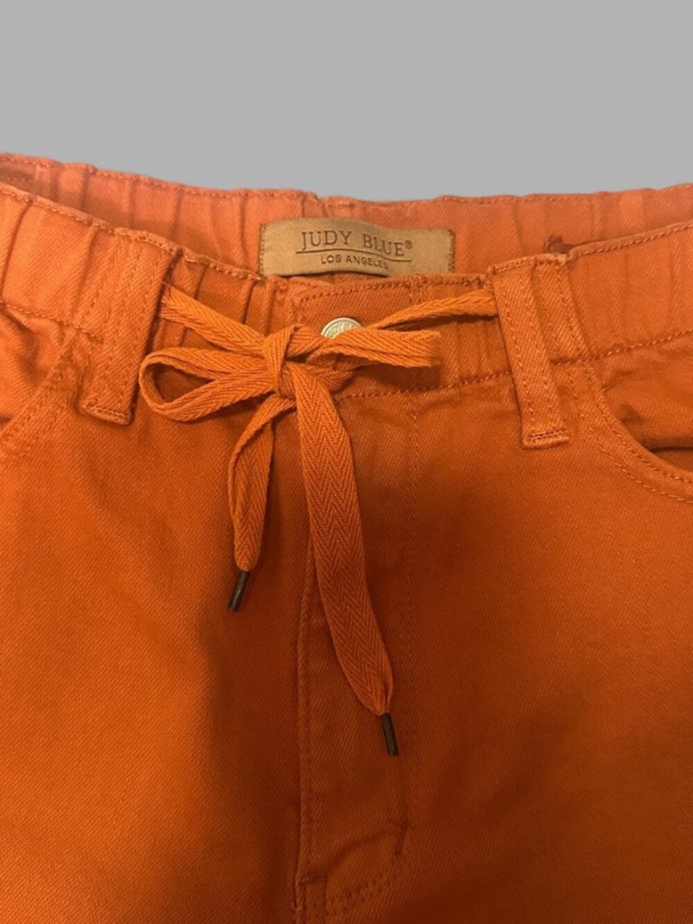 Judy Blue Garment Dyed Auburn Orange Double Cuff Jogger Jeans Size 11/30 - Picture 11 of 14